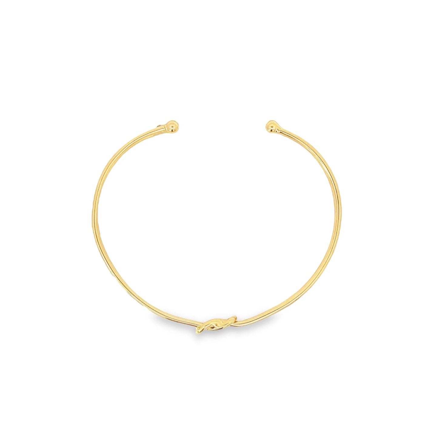 Eternal Knot Bangle / 18k Gold Filled