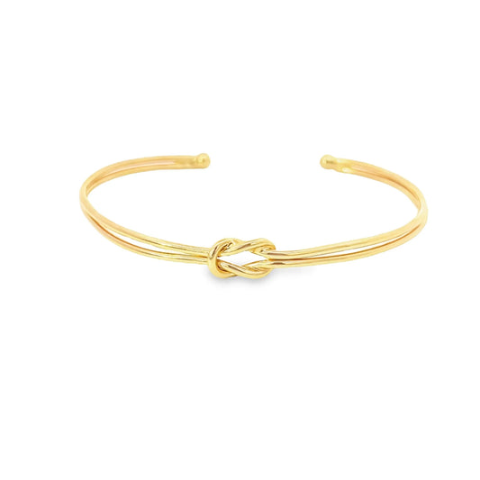 Eternal Knot Bangle / 18k Gold Filled