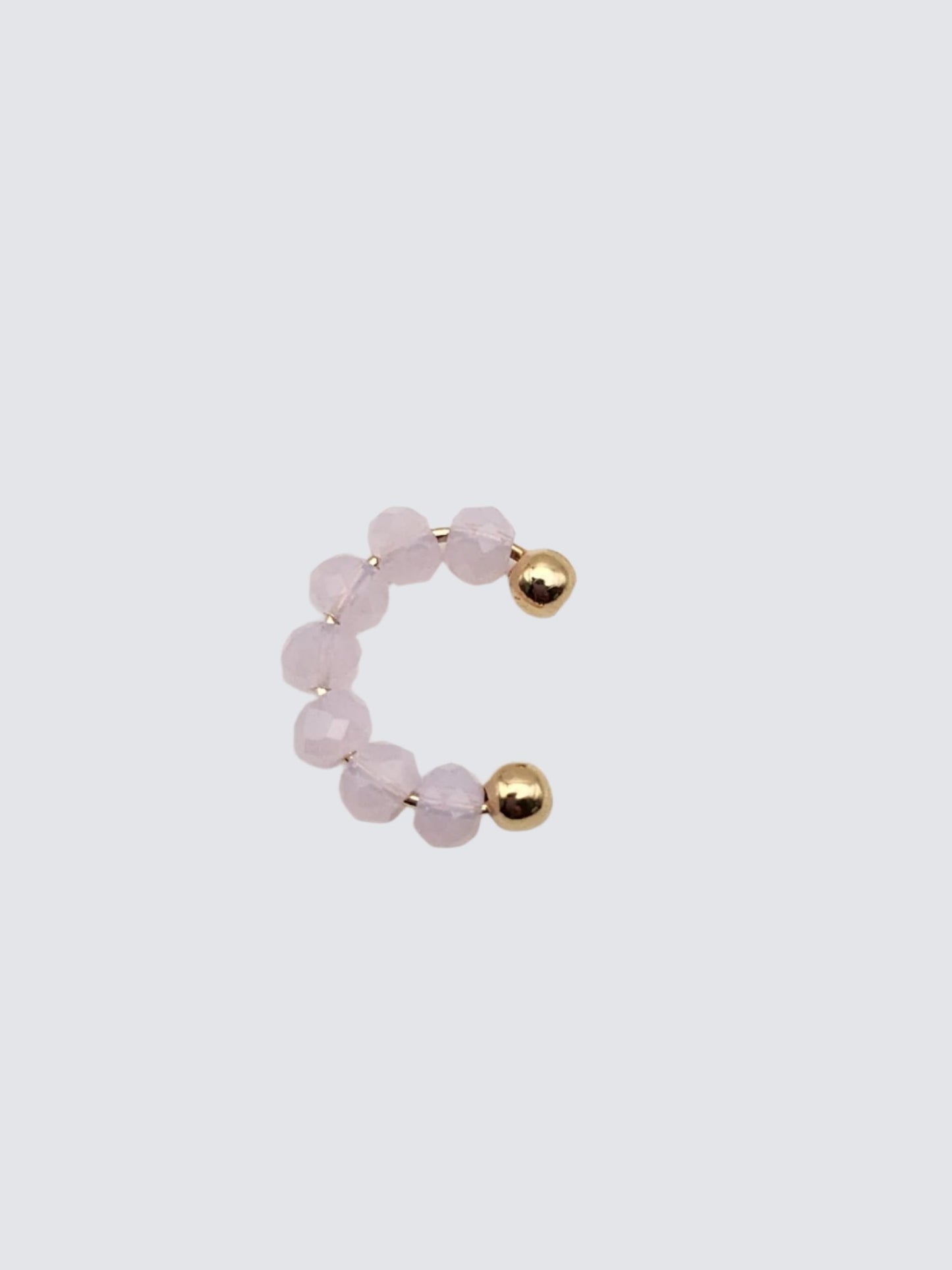 Crystal & Gold Bead Ear Cuff